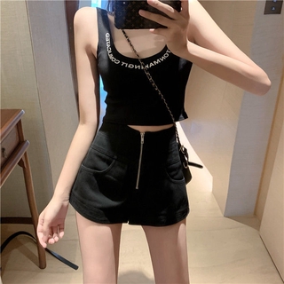 Quần Short Jeans Lưng Cao Thời Trang Cho Nữ