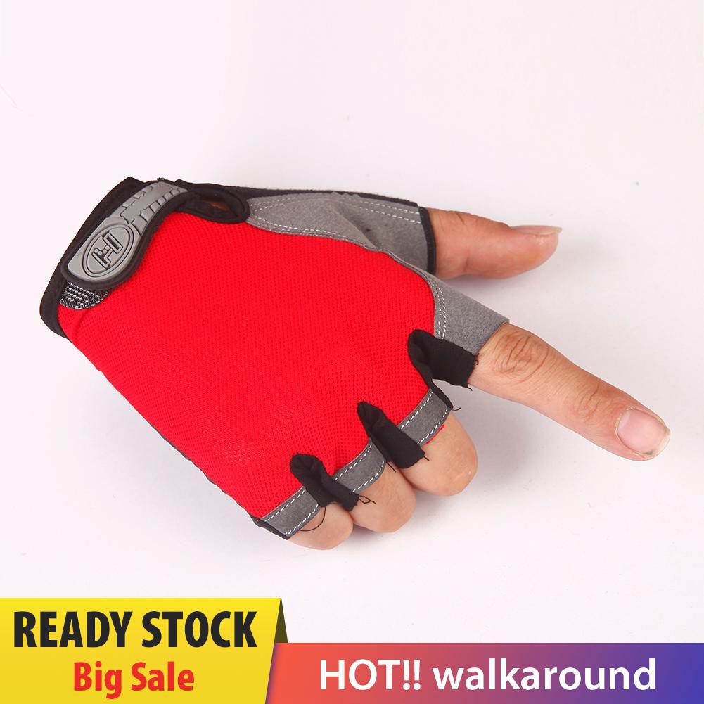 Walk Unisex Thin Breathable Outdoor Cycling Fitness Climbing Half Finger Gloves