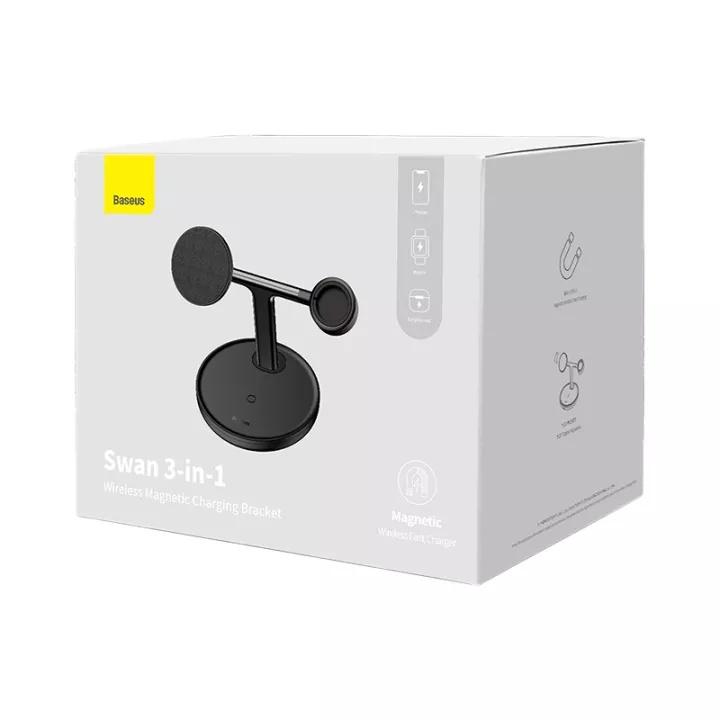 Đế sạc không dây Baseus Swan 3 in 1 Wireless Magnetic Charging Bracket 20W