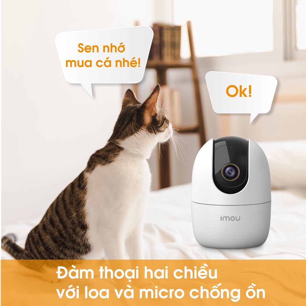 Camera wifi 4MP xoay 360 IMOU Ranger2 IPC-A42P - nhận diện AI, còi hú báo động, đàm thoại 2 chiều... Bảo Hành 24 Tháng