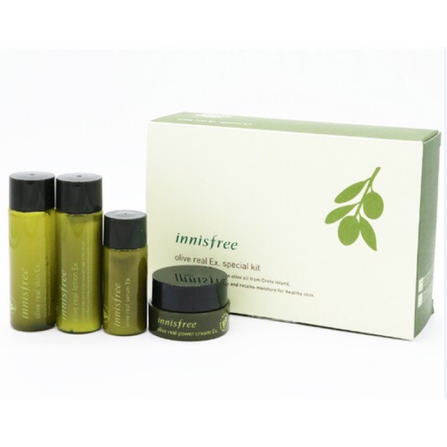 Bộ Dưỡng Da Dùng Thử Olive Innisfree Olive Real Ex. Special Kit (4 SẢN PHẨM