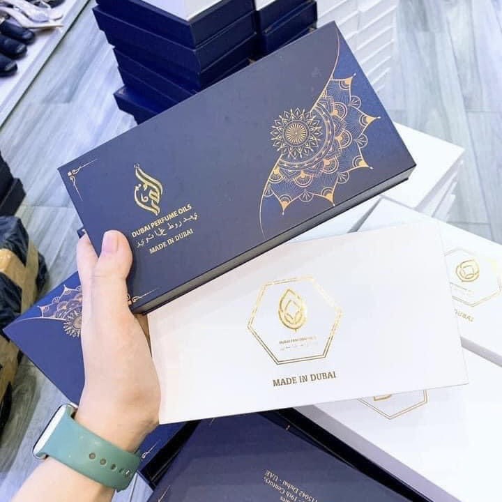 Sét Tinh dầu nước hoa Dubai thiết kế mini 3ml hộp 5 mùi hàng chính hãng