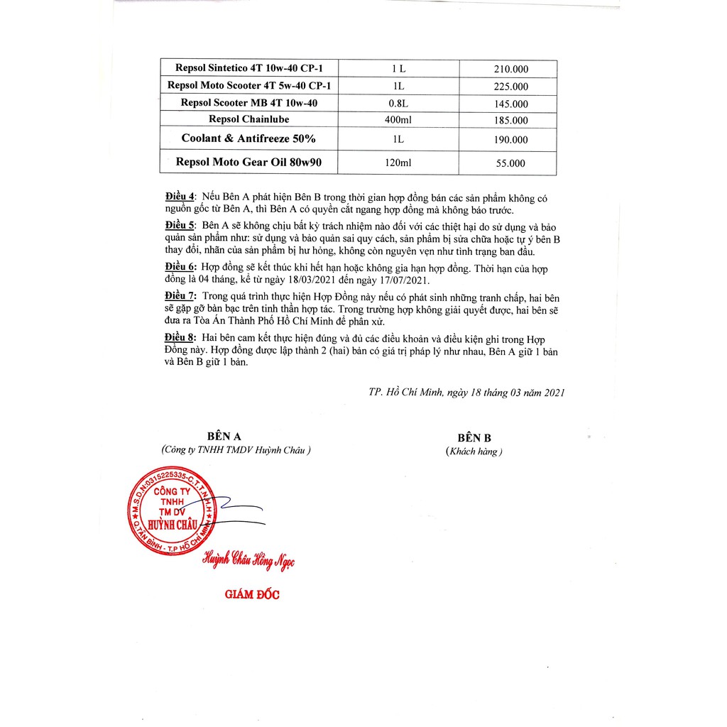 Nhớt Repsol HMEOC 4T 10w30 Fully Synthetic