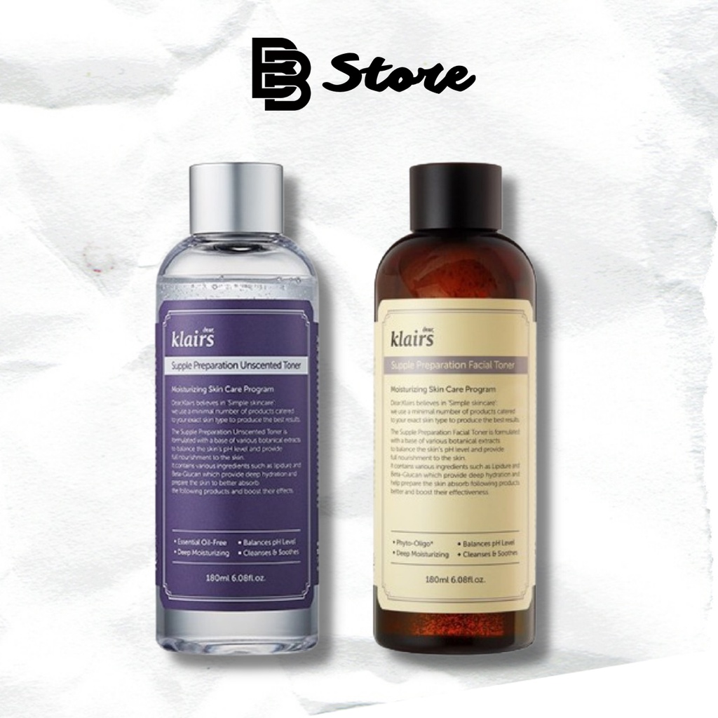 Nước hoa hồng Klairs Supple Preparation Toner 180ml 2 loại - BBX Store | BigBuy360 - bigbuy360.vn