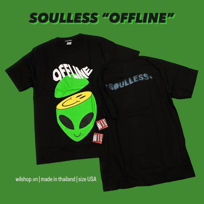ÁO SOULLESS TEE - ALIEN & E.T - ÁO UNISEX SIZE USA