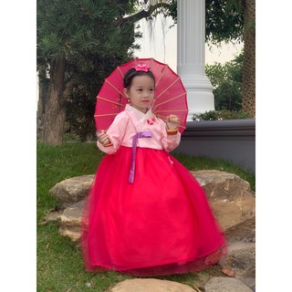 Hanbok bé gái kèm phụ kiện /Váy Hàn Quốc bé gái