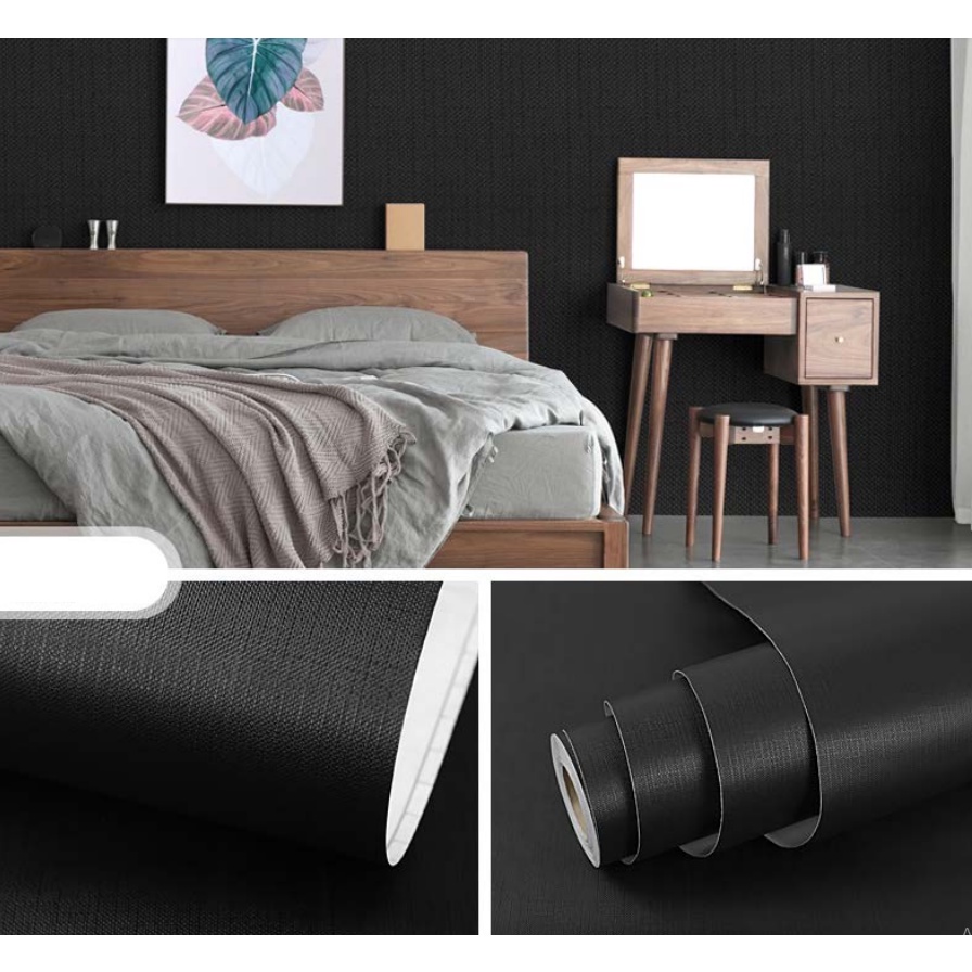 5-10 MÉT GIẤY DÁN TƯỜNG MẪU ĐEN NHÁM KHỔ 45CM
