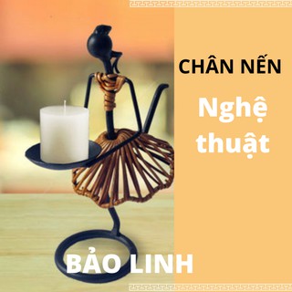Chân nến nghệ thuật bằng sắt khiêu vũ đơn Bảo Linh