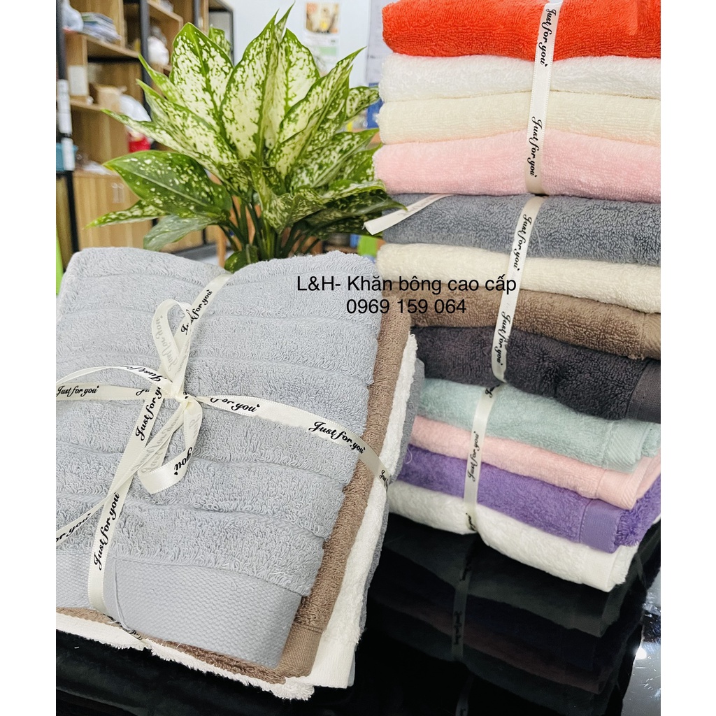 Sét 4 khăn tắm xuất dư, kt 40*80. Sợi cotton mềm mịn, thấm nước