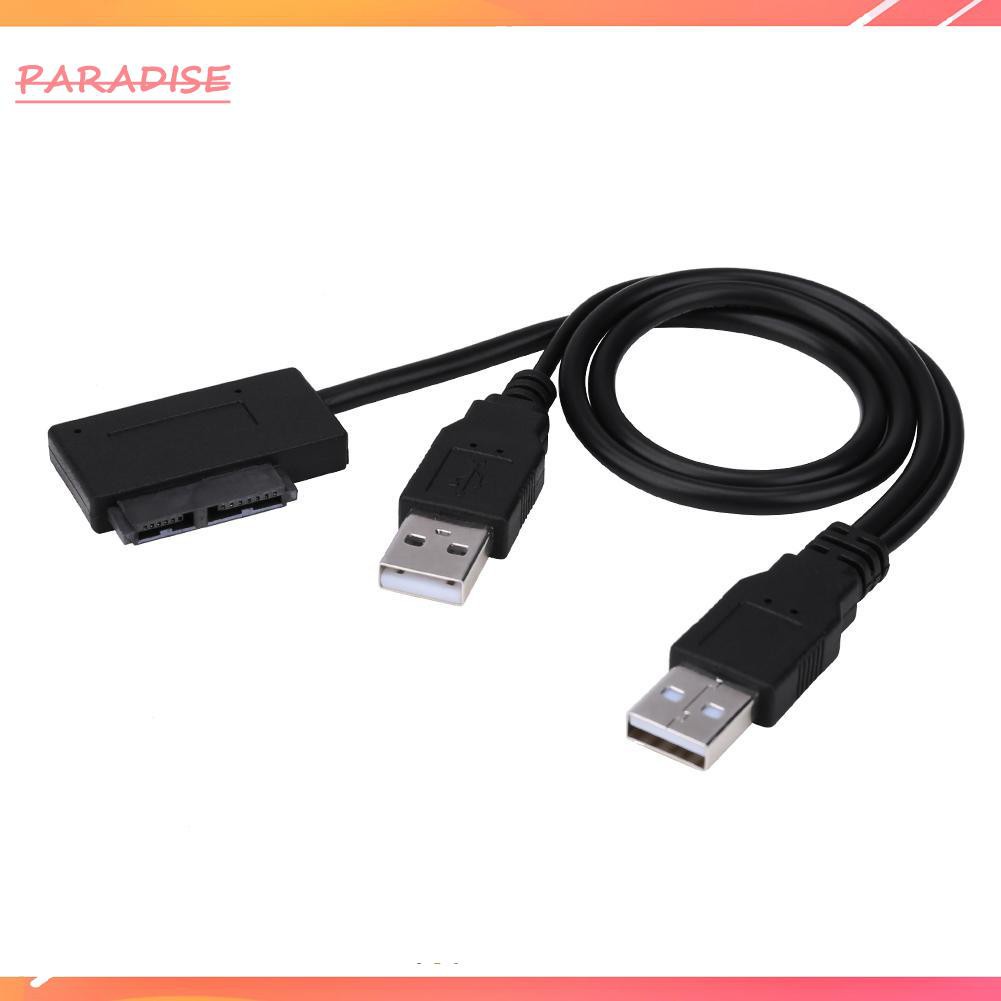 Paradise1 Notebook 7+6Pin Slimline SATA to USB2.0 Converter Adapter Easy Drive Cable