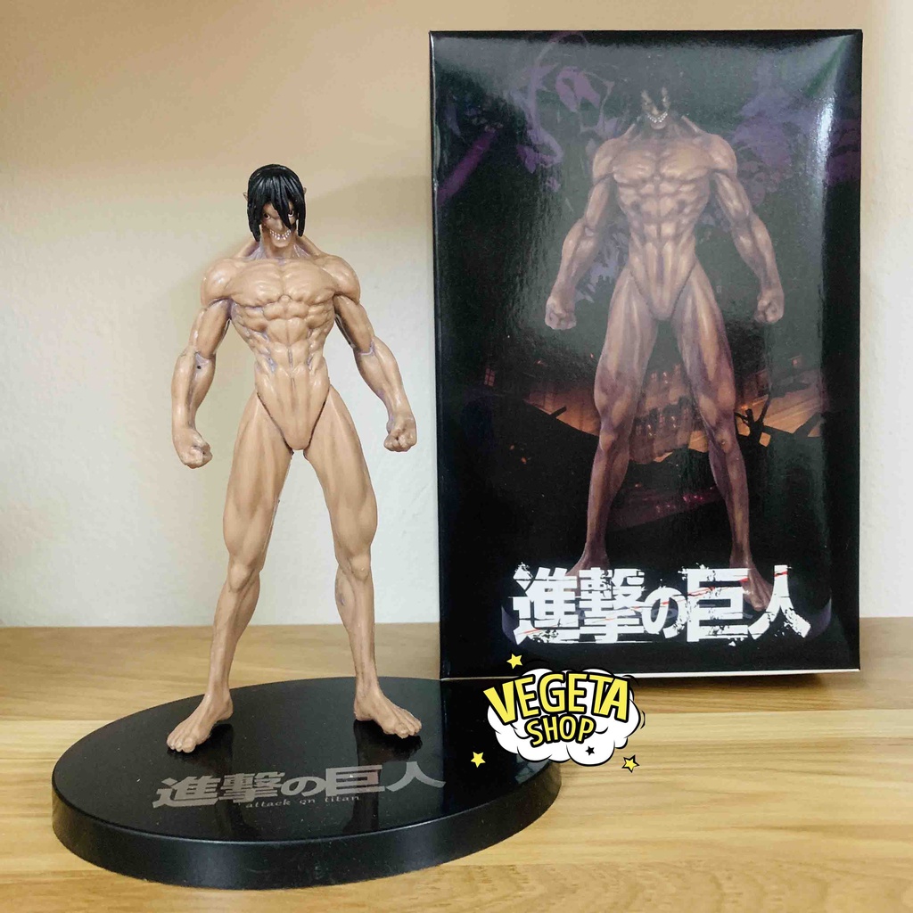 Mô hình Attack On Titan - Titan tiến công Attack Titan - Eren Yeager - Đại chiến Titan - Fullbox - 15cm