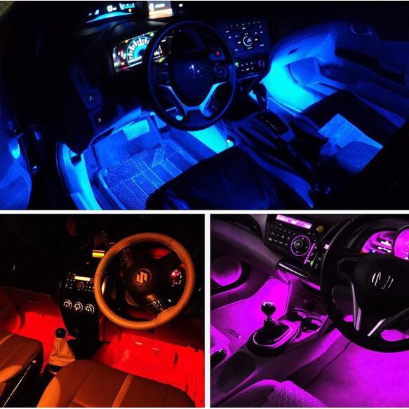Đèn LED Kevanly Điều Khiển Từ Xa Giúp Trang Trí Nội Thất Xe Ô Tô