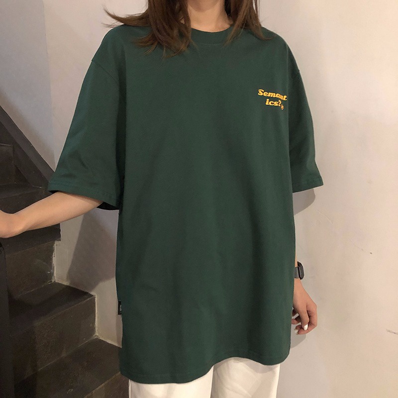 Áo Thun Nữ Ngắn Tay Cổ Tròn In Hình Thời Trang Hàn Quốc Mới