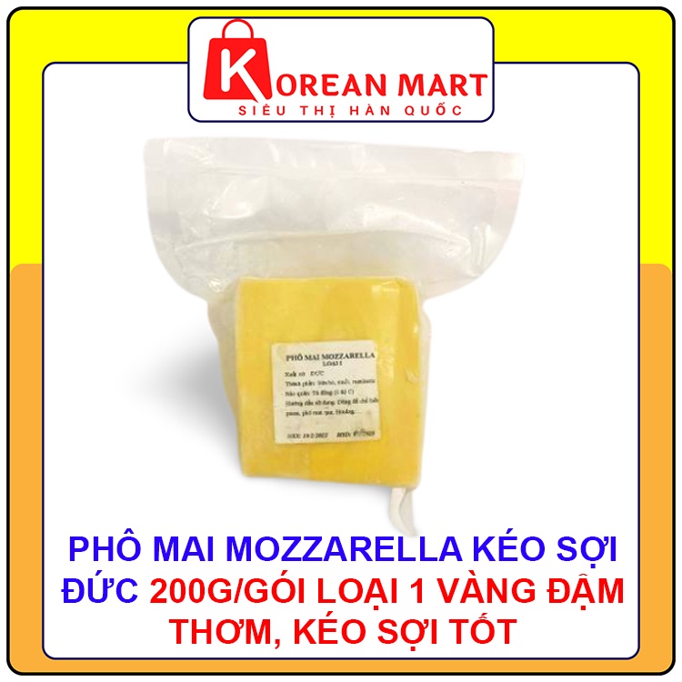 Phô mai kéo sợi Mozzarella Đức tảng 200g
