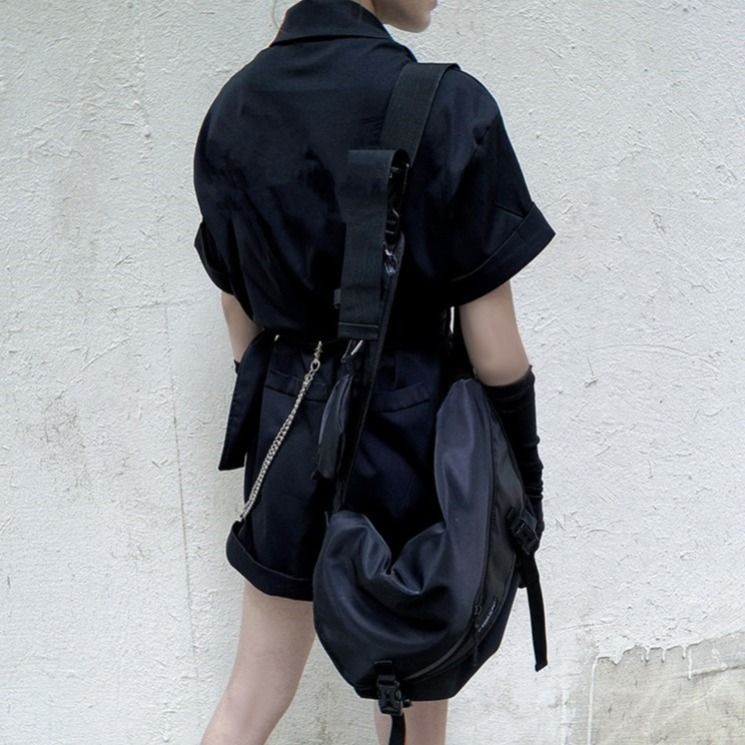 Áo Liền Quần Màu Đen Tay Ngắn Dáng Ôm Eo Cao Phong Cách Harajuku Thời Trang Mùa Hè 2020 Cho Nữ