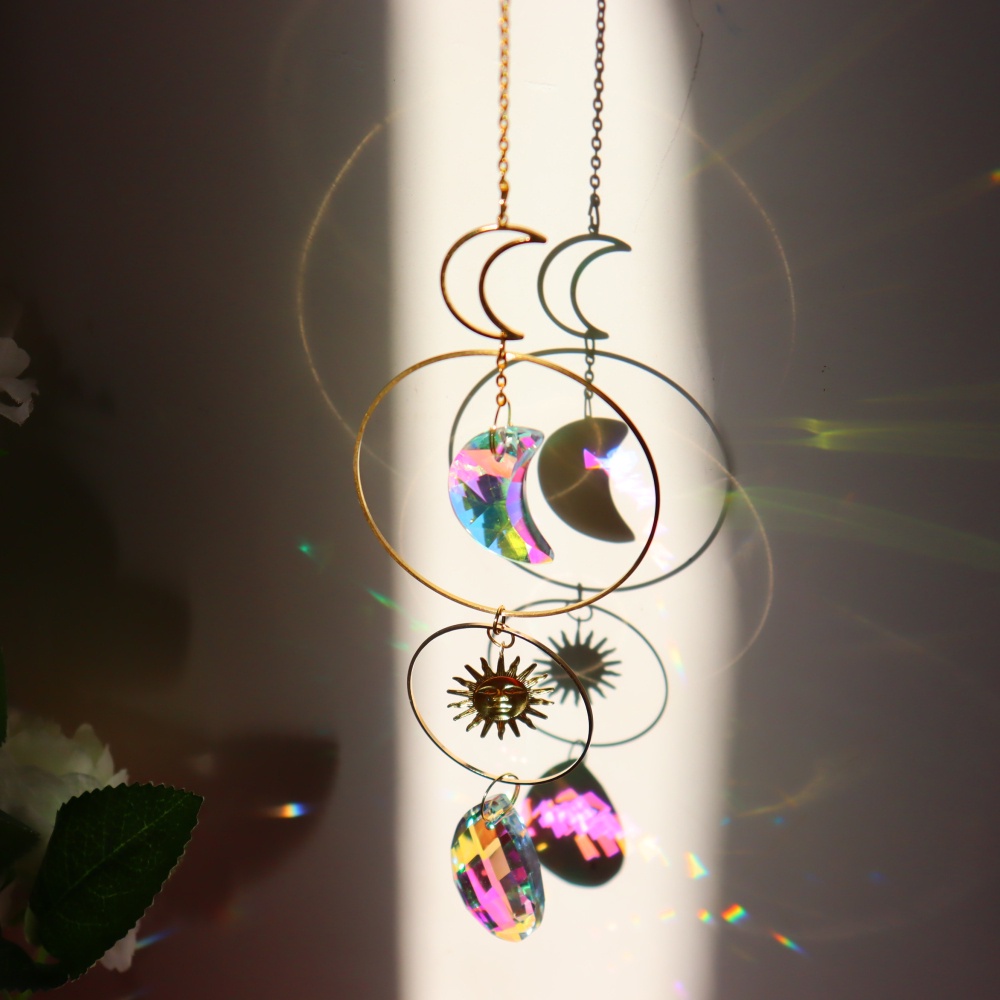 Elegant Aurora Crystal Hanging Wind Chime