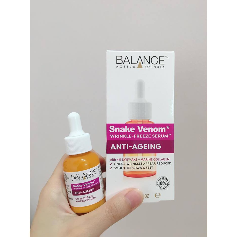 Tinh Chất Chống Lão Hóa Balance Active Formula Snake Venom Wrinkle Freeze Serum 30ml