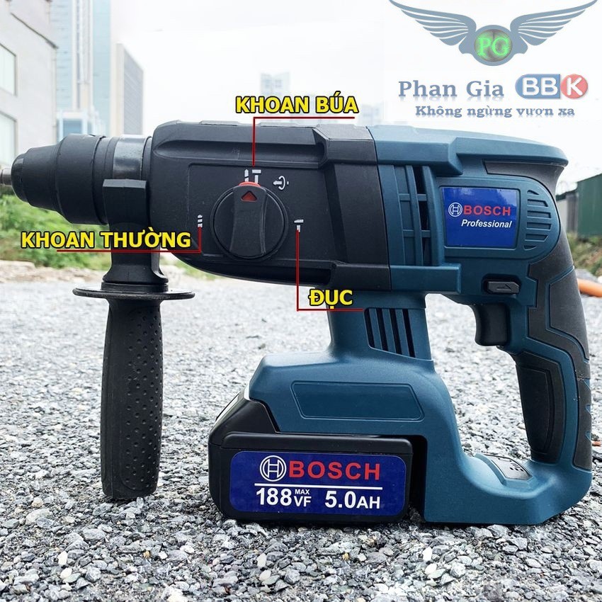 MÁY KHOAN BÊ TÔNG DÙNG PIN 188V 1PIN K HỘP