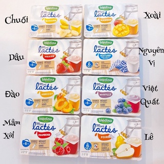 *******Sữa chua Bledina Pháp không cần bảo quản lạnh 6 hộpx55g (riêng vị mix - tổng hợp là 12 hộpx55g)
