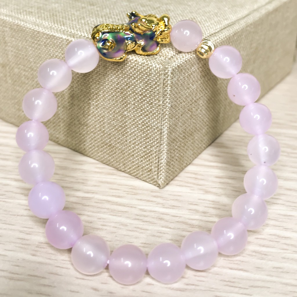 Vòng tay phong thủy mệnh Thổ - Vòng Phong Thủy - Vòng Tay Nam Nữ Mã Não Hồng Mix long quy Đổi Màu 8mm V333-8