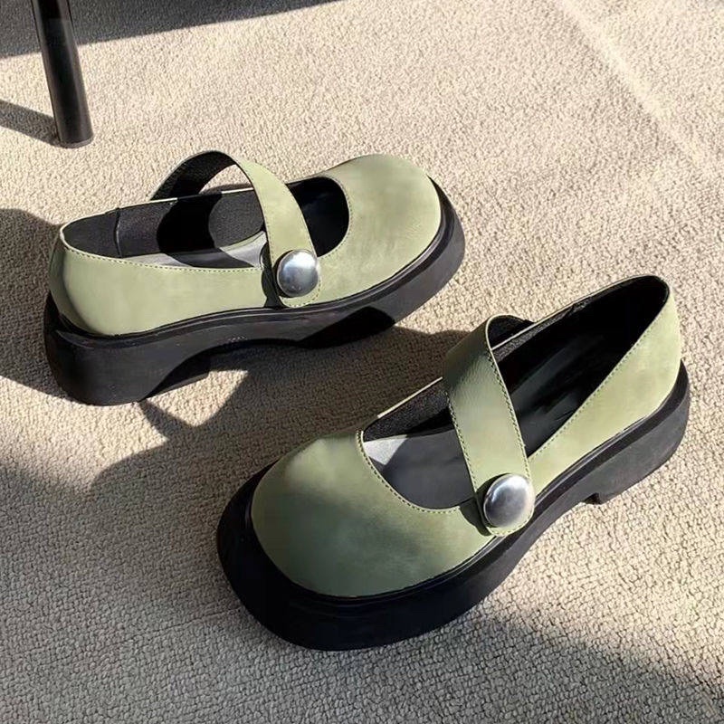 Giày búp bê đế cao 5cm, 2 màu xanh lá- xanh da trời, form cực ôm chân nhe