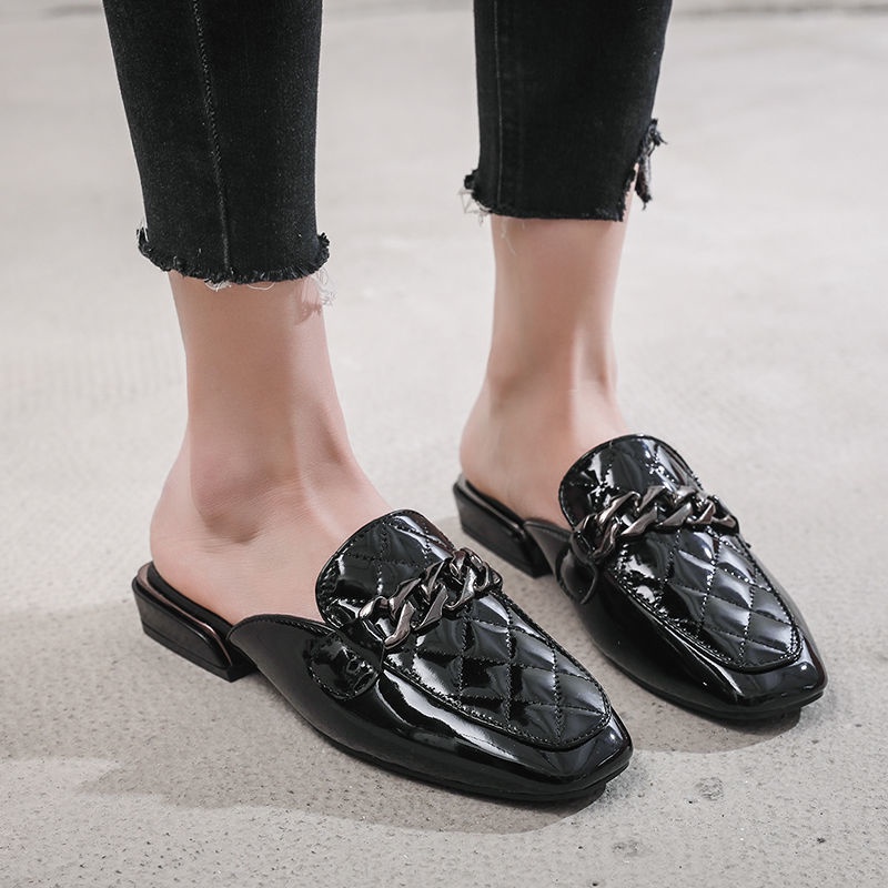 Dép Bít Mũi Da Mềm Thời Trang Mùa Hè Cho Nữ Size 35-43 / 41 / 42