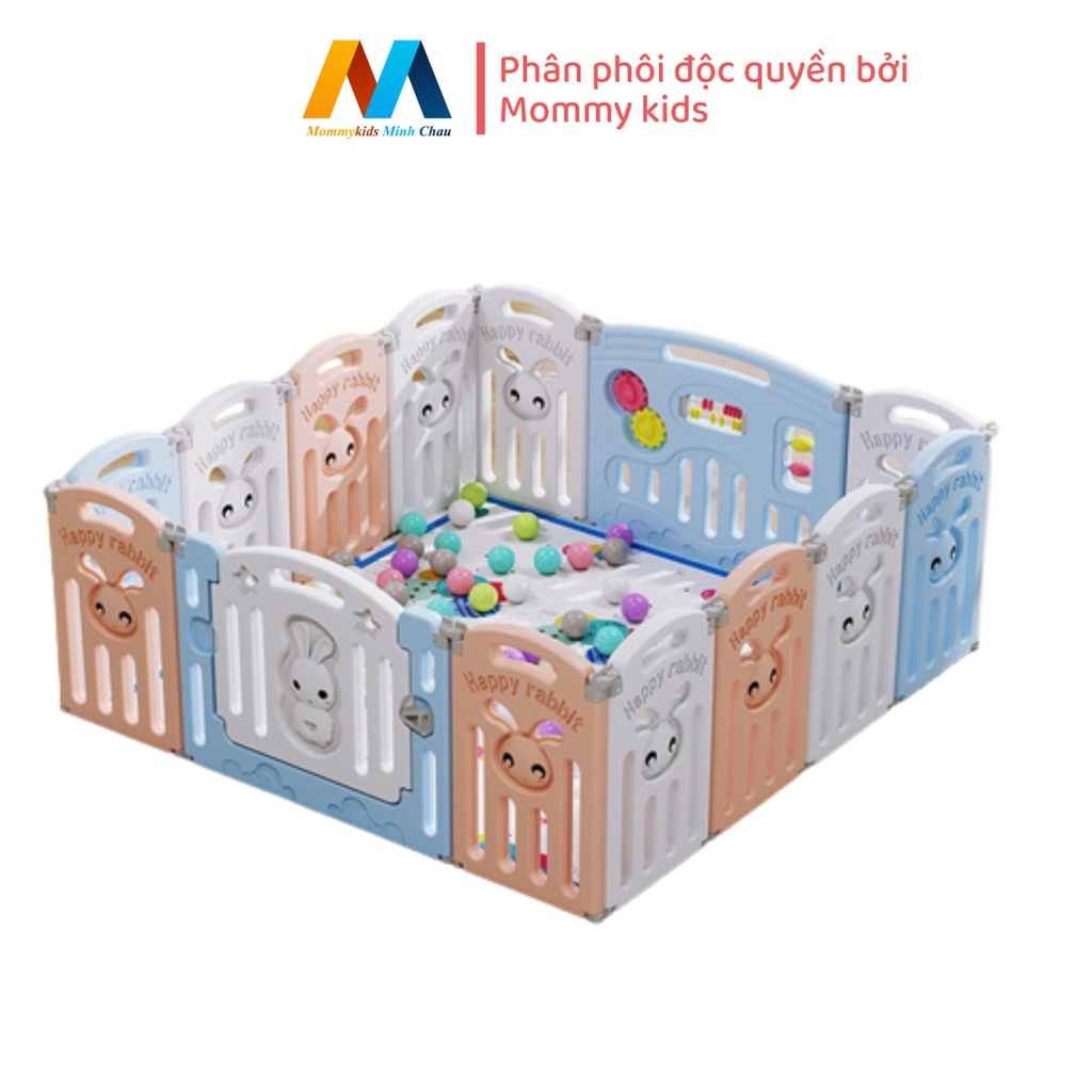Quây cũi nhựa LUCKMAN ,gấp gọn cho bé, tặng kèm thảm, 100 quả bóng và giỏ đựng bóng
