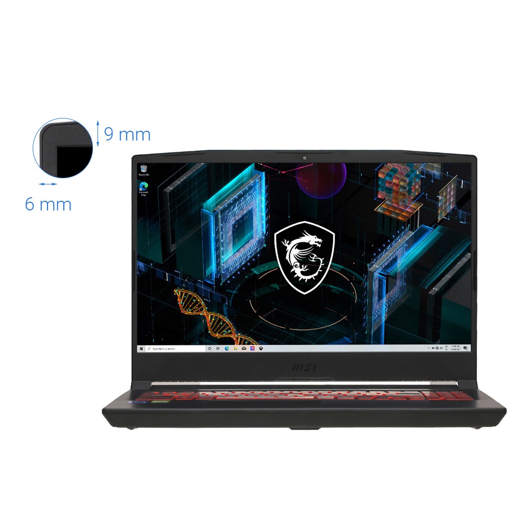 Laptop MSI Katana GF66 11UC i7 11800H/8GB/512GB/4GB RTX3050/15.6&quot;F/144Hz/Balo/Win10/(224VN)/Đen