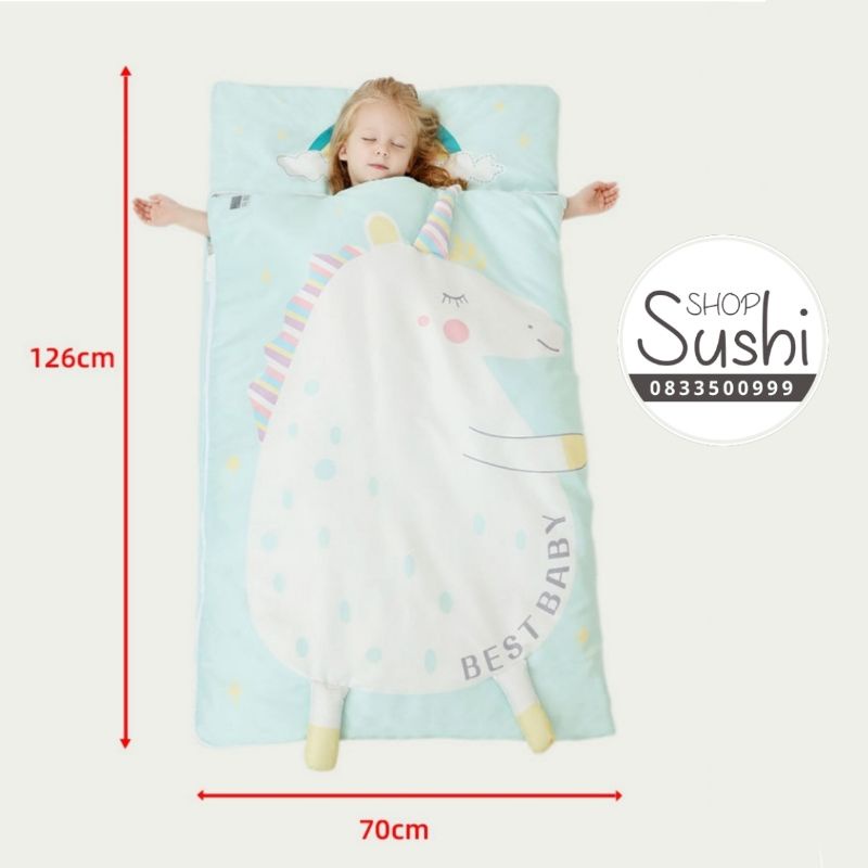 Túi ngủ trẻ em Pony cao cấp, Túi ngủ cho bé