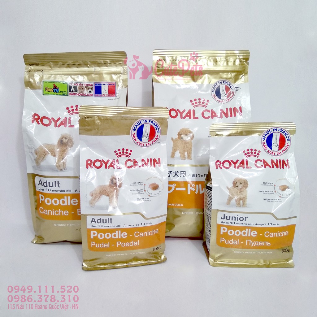 Hạt Royal Canin Poodle Junior 500g Thức ăn cho chó Poodle nhỏ - CutePets