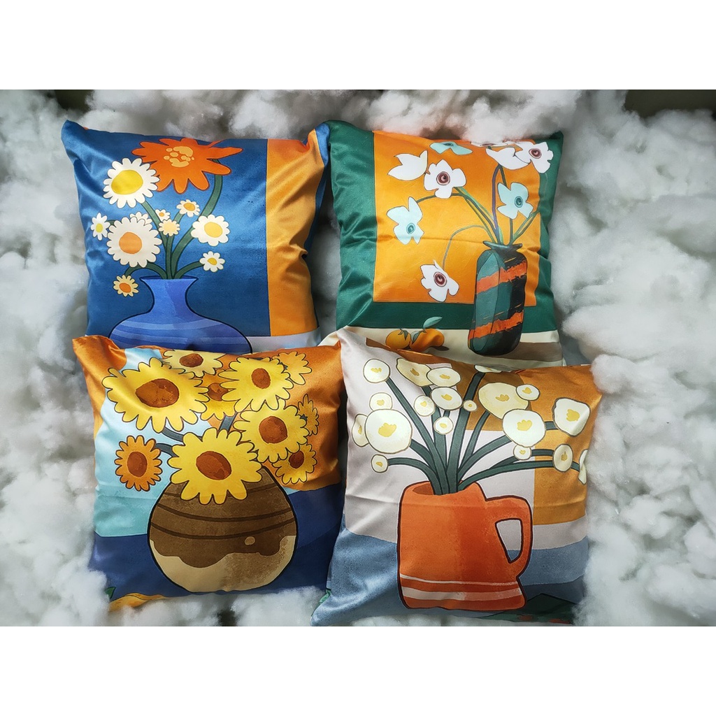 (In 2 mặt cao cấp) Gối tựa lưng, trang trí sofa, nhà cửa, văn phòng 2 mặt cao cấp M7