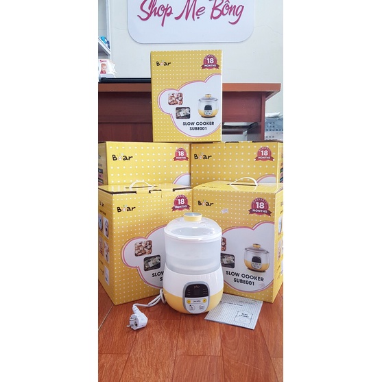 Nồi nấu cháo chậm Bear dung tích 0,8L và 1,6L