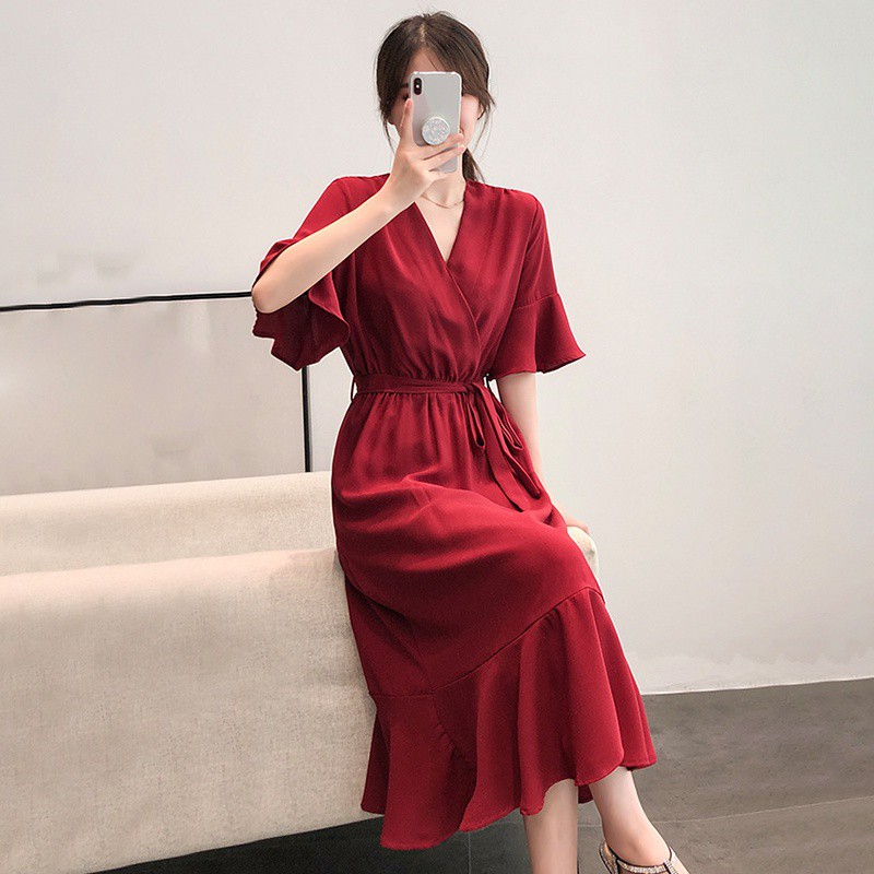 Đầm Maxi Ôm Eo Thời Trang Thanh Lịch Cho Nữ