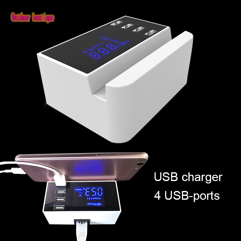 Ổ Cắm Sạc Nhanh 4 Cổng Usb 20w Us / Eu / Uk Đứng