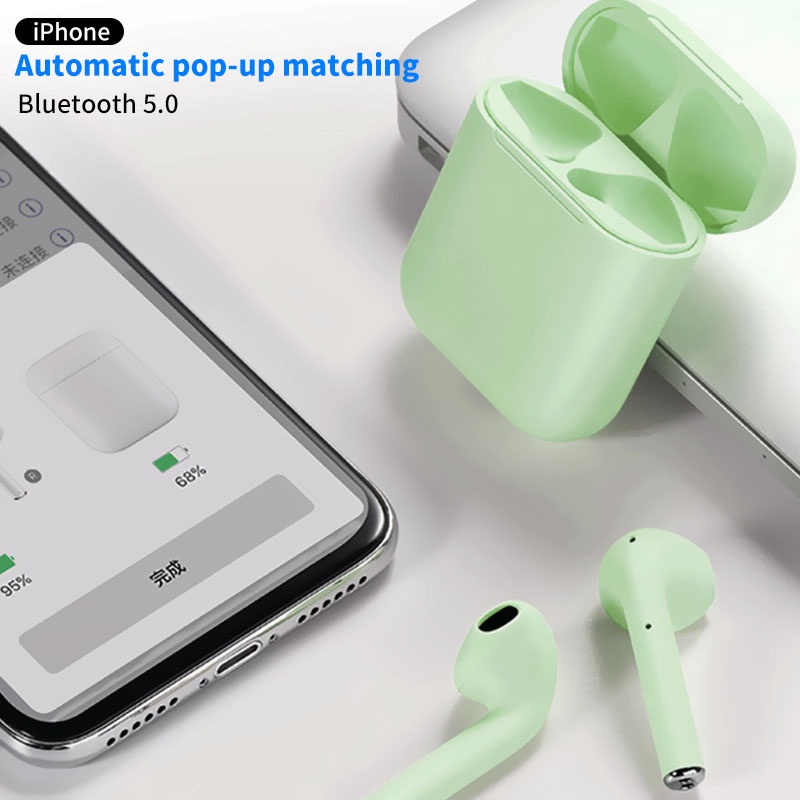 Tai nghe buletooth  i12 - TAI NGHE TWS true wireless SIÊU  BASS KÈM MIC NÓI - TAI NGHE BLUETOOTH THỂ THAO