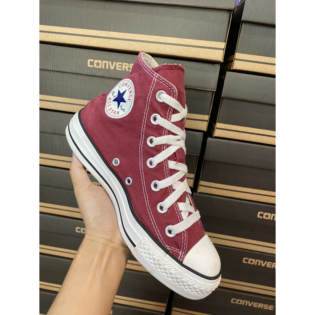 Giày converse Đỏ mận cổ cao size 37,5 (2hand) -sal11