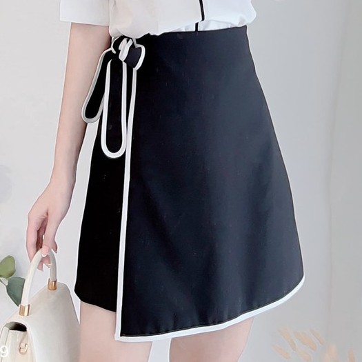 Chân váy chữ A phối đai nơ lệch cách điệu 6039 - Thời trang thiết kế CHARME CH | BigBuy360 - bigbuy360.vn