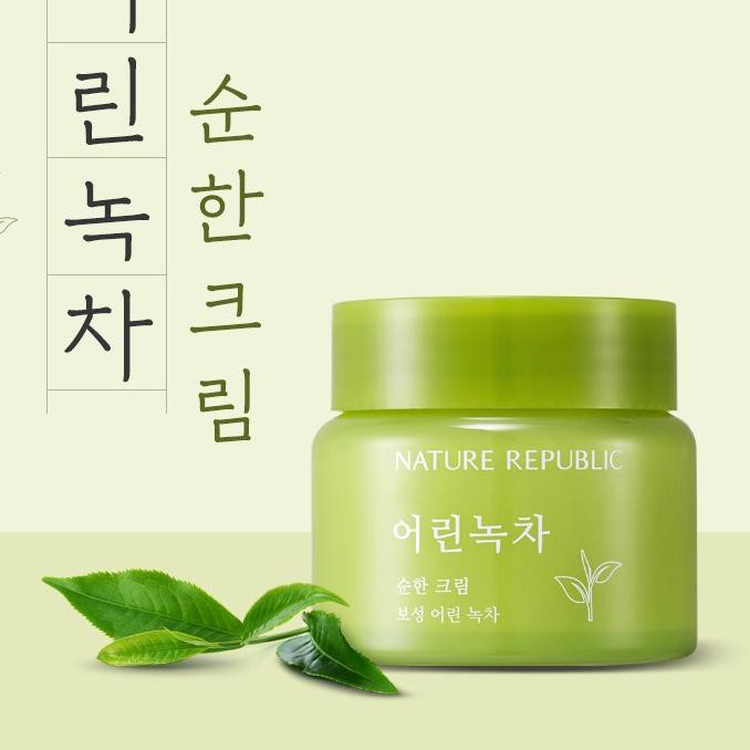 (Hàng Mới Về) Kem Trà Xanh Nature Republic Dịu Nhẹ