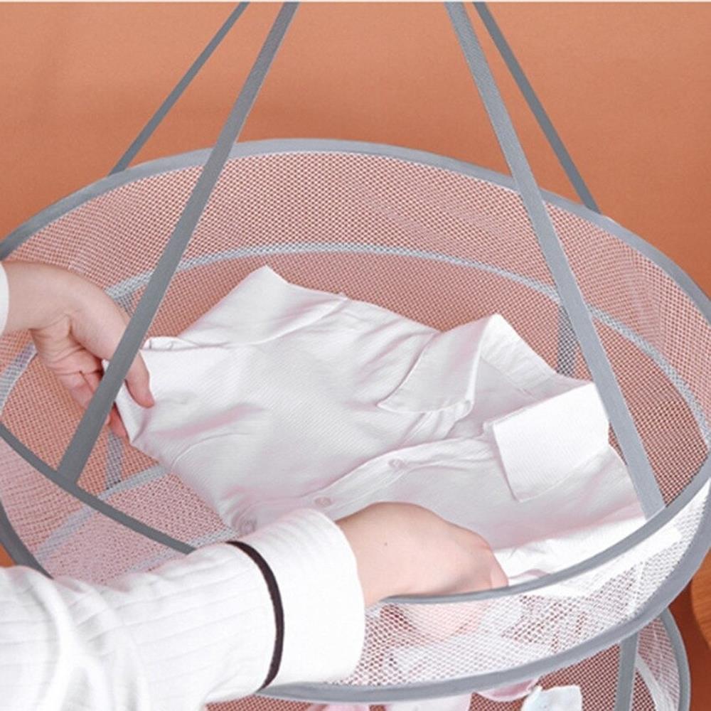 Giá phơi thú bông và đồ dày 2 tầng- Vải lưới tự bung gấp gọn mã 70053