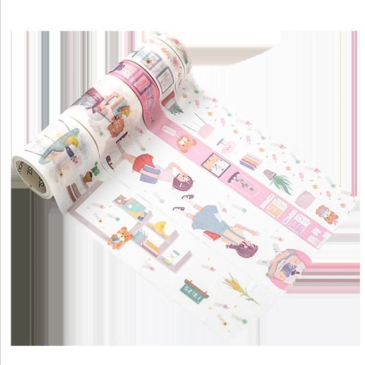 Set 6 cuộn băng keo washi tape xinh xắn ulzzang