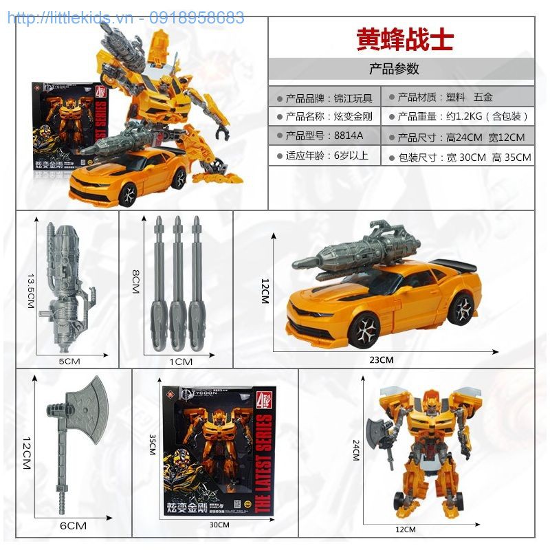 Jinjiang No.8814A - Mô Hình Deformation Robot - Rô Bốt Bumblebee Lắp Ghép Biến Hình Ô tô