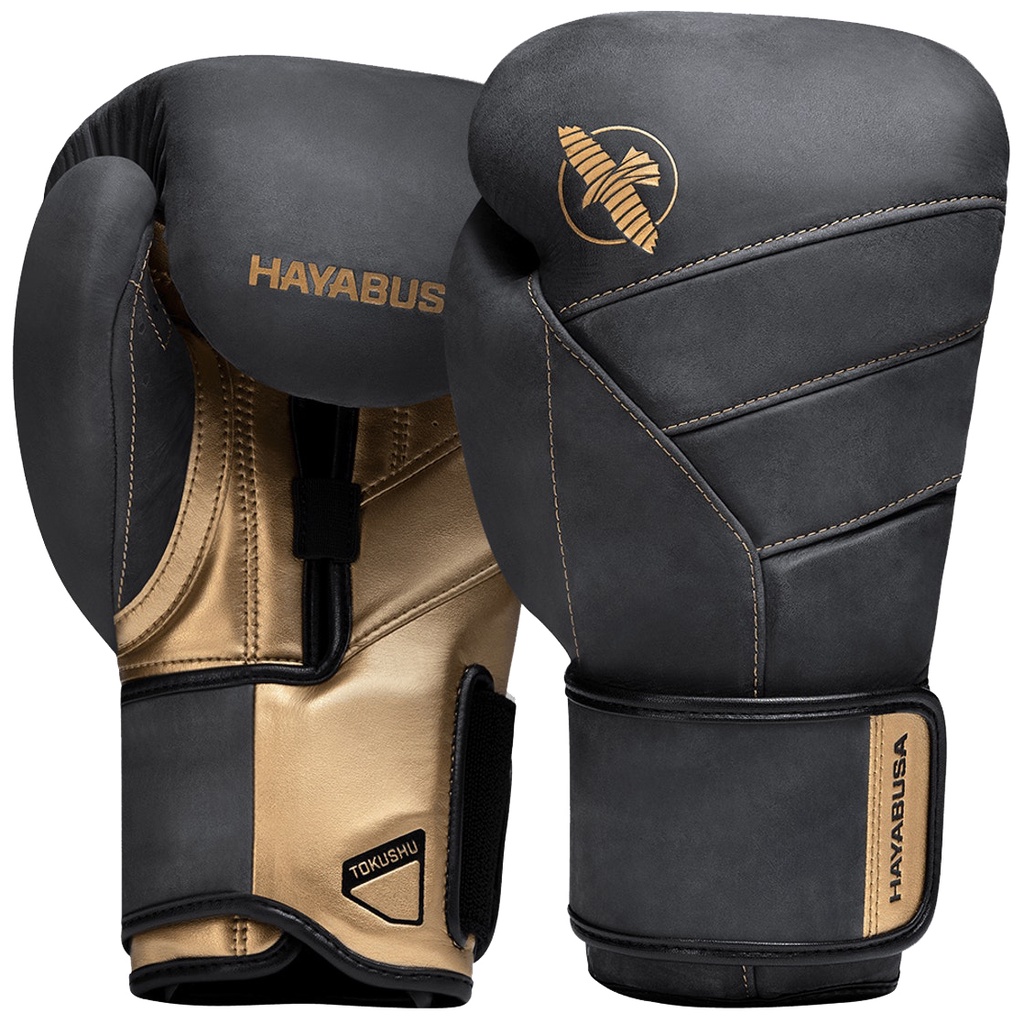 Găng tay Boxing Hayabusa T3 LX chính hãng - Obsidian/Gold