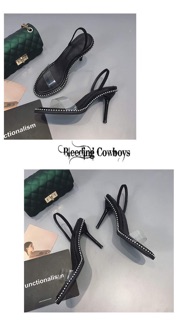 Sandal quai trong gót nhọn