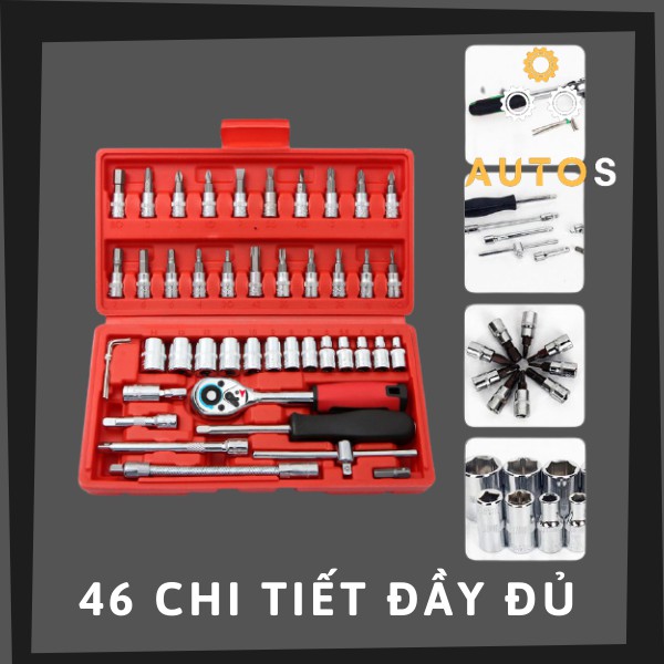 Bộ dụng cụ sửa chữa gia đình - Bộ khẩu 46 món tiện ích