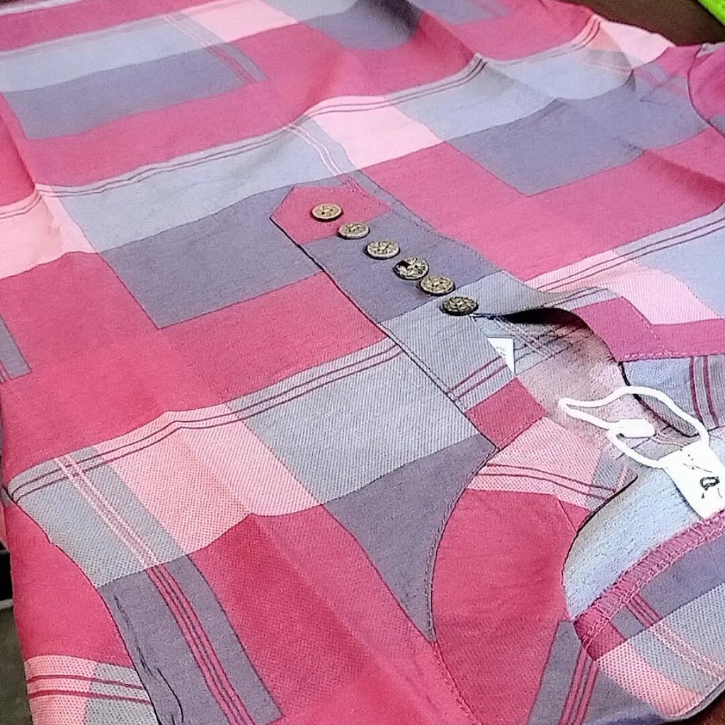 Áo Sơ Mi Cotton Linen Dáng Rộng Kẻ Sọc Caro Thời Trang Mùa Hè Phong Cách Hàn Quốc Cho Nữ Mới