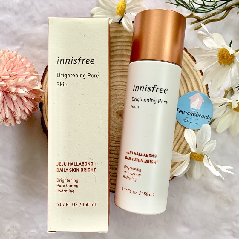 Nước Hoa Hồng Dưỡng Trắng Da Chuyên Sâu Innisfree Brightening Pore Skin 150ml