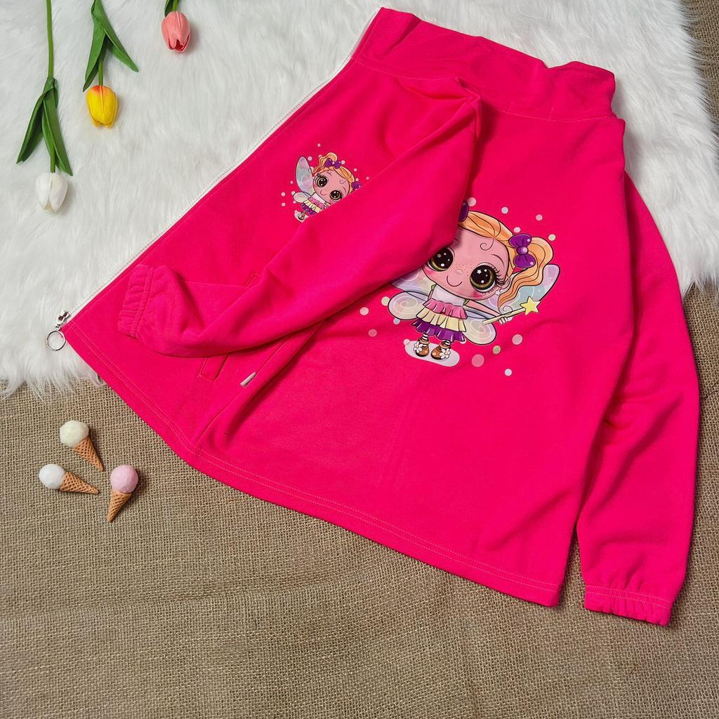 Áo khoác dây kéo bé gái mùa hè Con Xinh hình in Công Chúa Phép Thuật, thời trang cho bé từ 13 đến 50kg