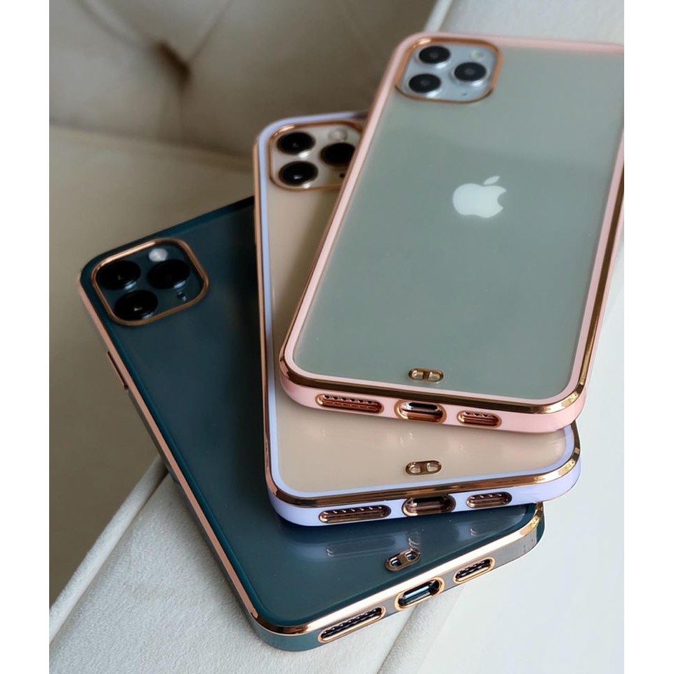 Ốp Likgus mạ viền vuông mạ crom gold cho iphone 11/ 11pro/ 11 promax/ iPhone 12/ 12 mini/ 12 pro/ 12 promax