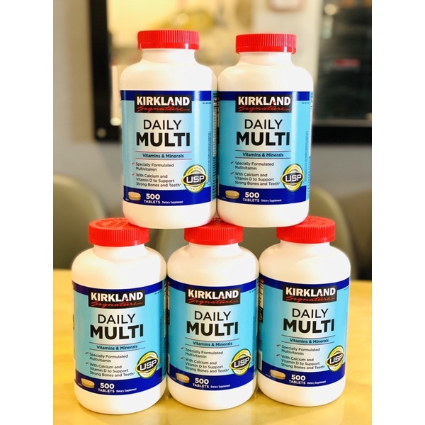 Viên uống Kirkland Vitamin tổng hợp Daily Multi 500 viên.