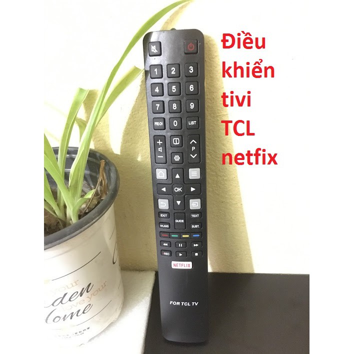 Điều khiển tivi TCL netfix loại dài và dẹt chức năng smart internet